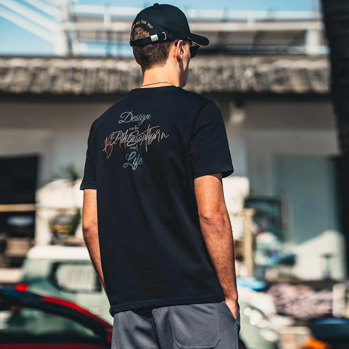 270G Heavyweight Seamless Water Pulp Printed Short-Sleeved T-Shirt Men's Trendy Letter Loose Drop Pure Cotton T-Shirt