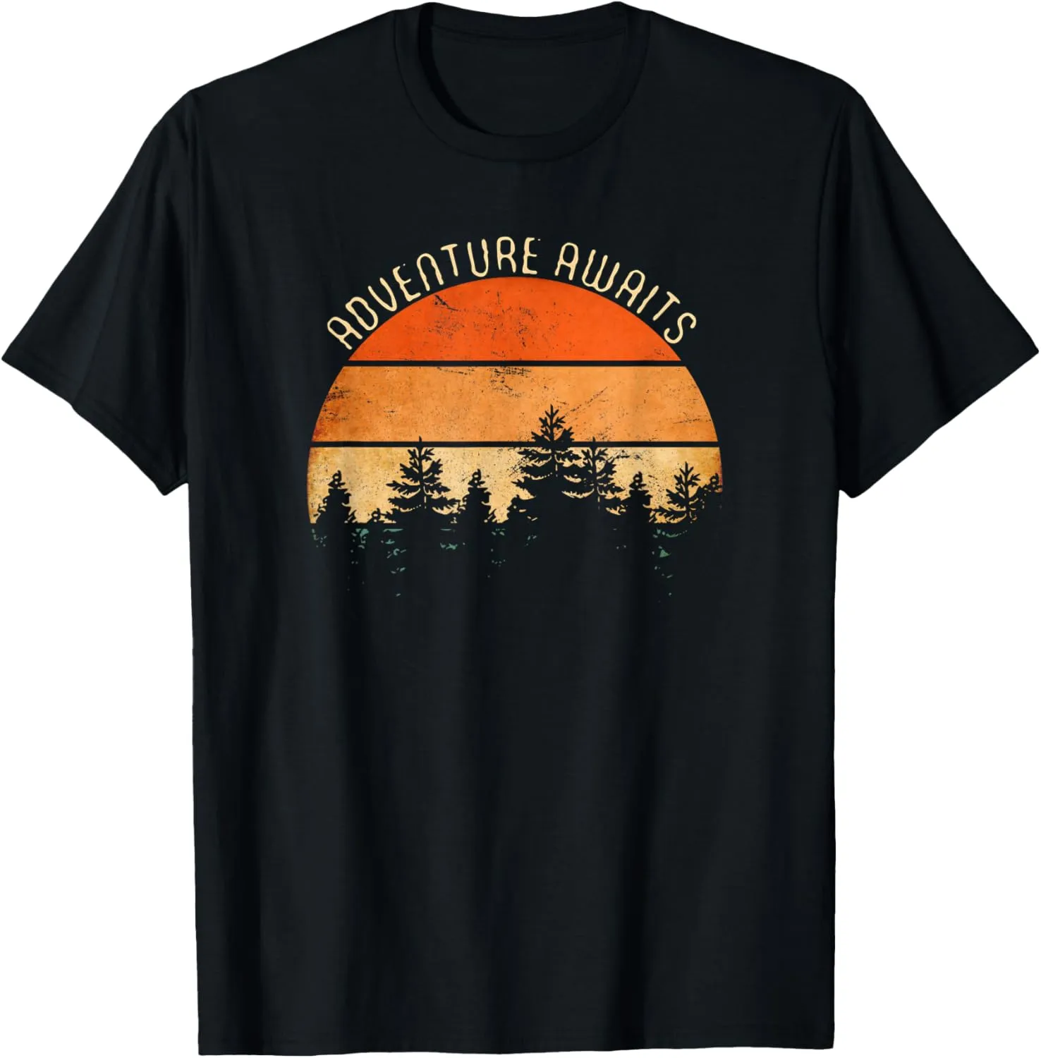 Adventure Awaits, Retro Hiking T-Shirt