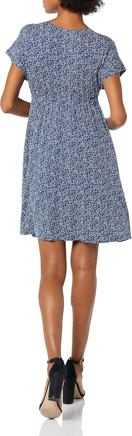 Amazon Essentials Women's Surplice Dress (Available in Plus Size)