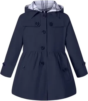 BINPAW Girl's Hooded Trench Coat