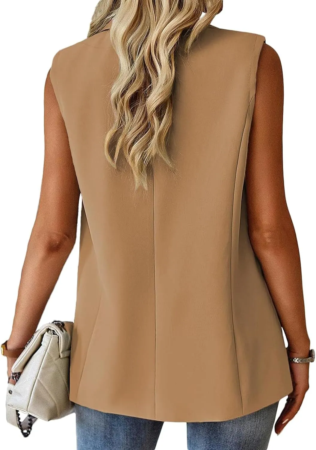 Blazers for Women Vest Sleeveless Blazers Lightweight Vests Business Casual Blazer Work Office Outfits Summer Jacket