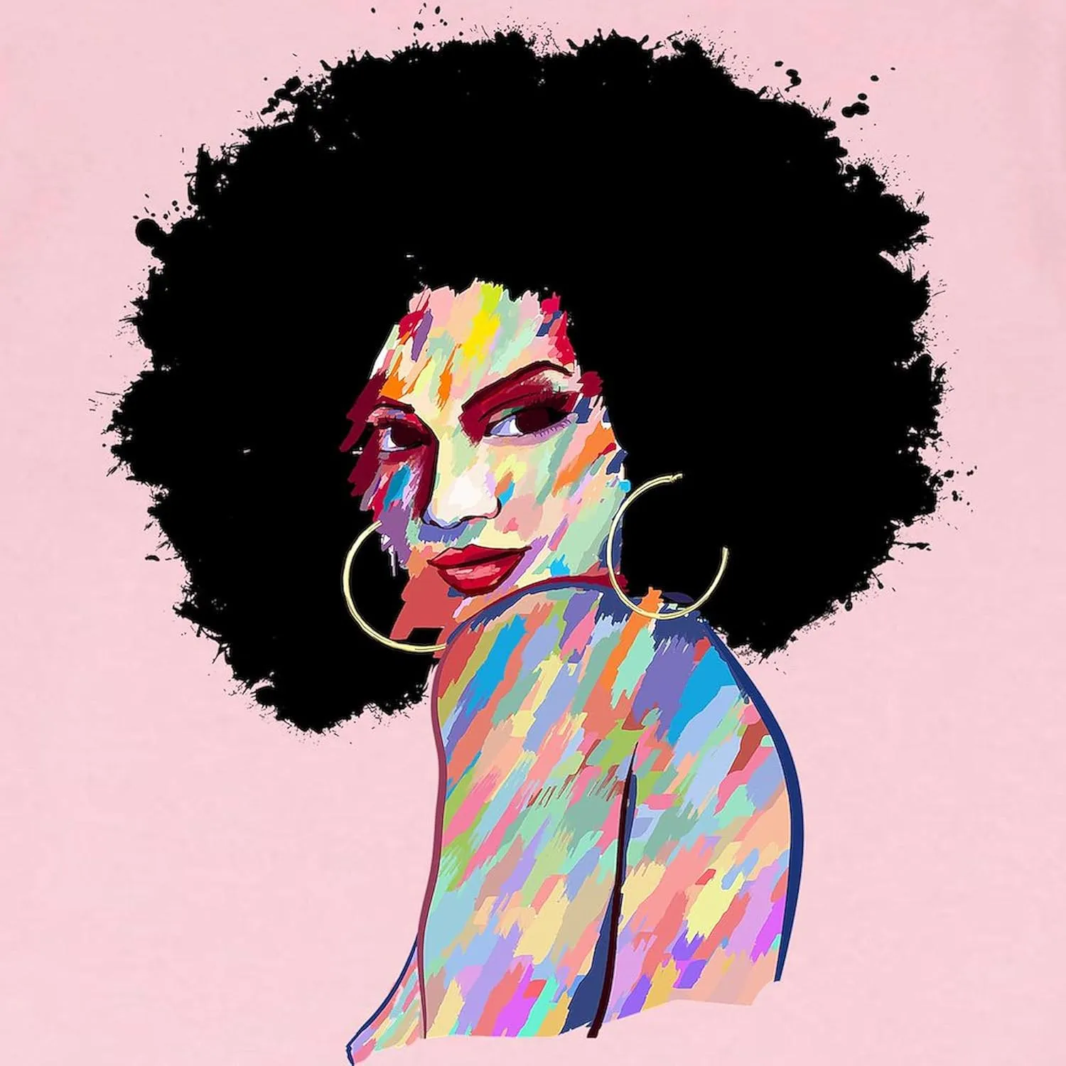 CafePress Artistic Black Woman Hand Painted African T Shirt Cute 100% Cotton Infant Graphic T-Shirt