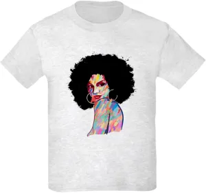 CafePress Artistic Black Woman Hand Painted African T Shirt Kids Cotton T-Shirt