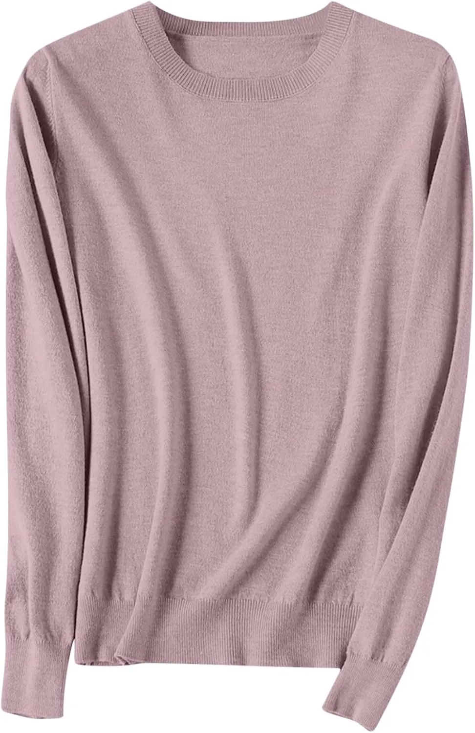 Cashmere Sweaters for Women Winter Fashion Solid Color Pullover Tops Long Sleeve Casual Crewneck Outfits