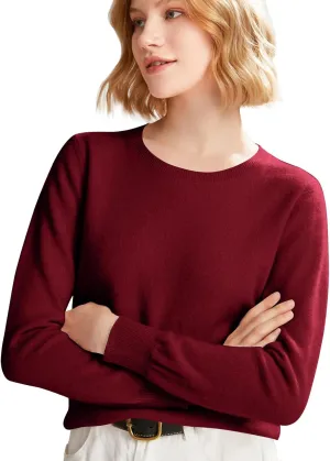Cashmere Sweaters for Women Wool Blend Knit Sweater Long Sleeve Crewneck Pullover Sweater 2024 Fall Outfits