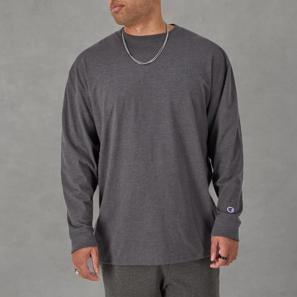 Champion Men's Long Sleeve T-shirt, Classic T-shirt for Men (Reg. Or Big & Tall)
