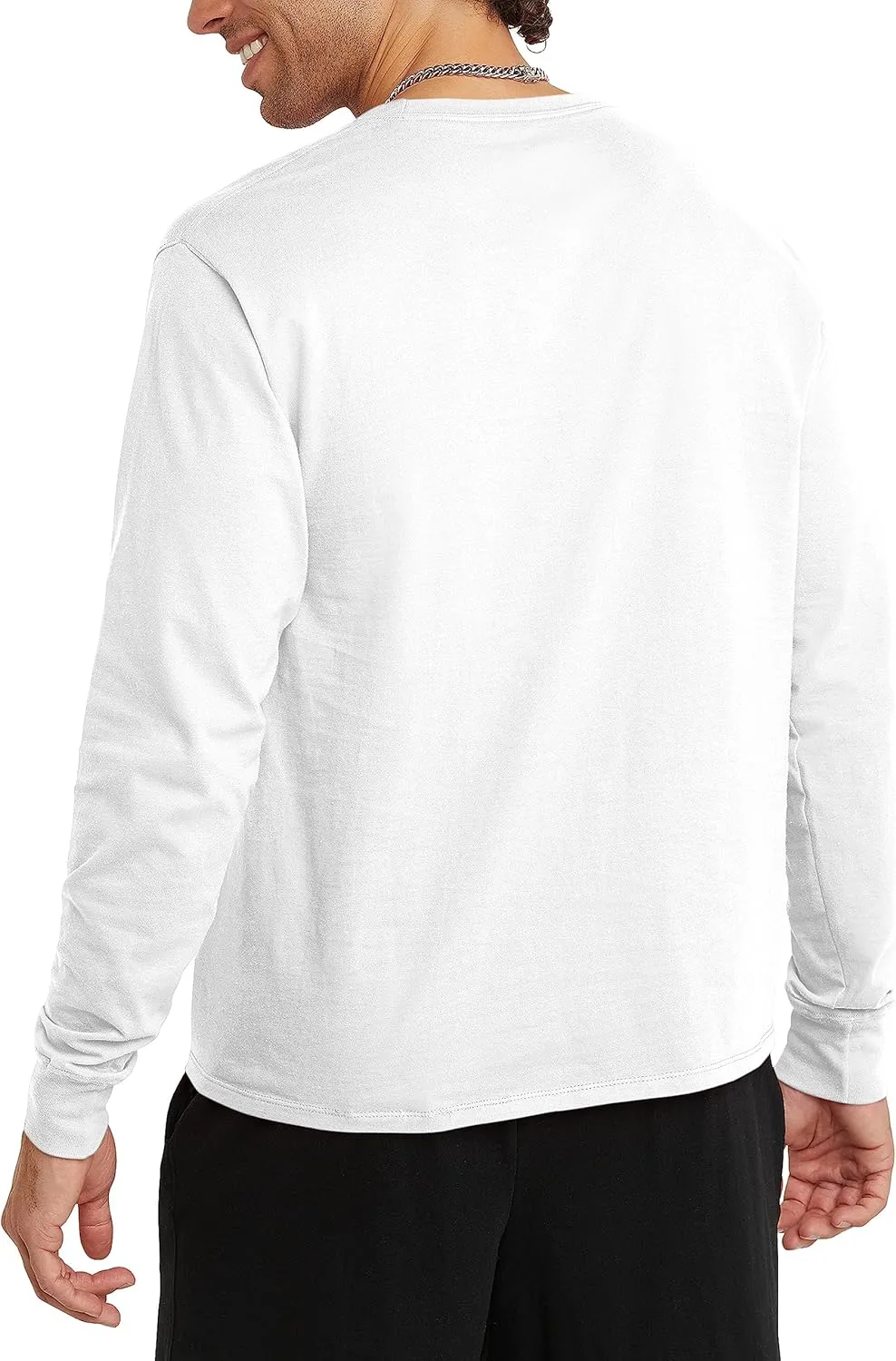 Champion Men's Long Sleeve T-shirt, Classic T-shirt for Men (Reg. Or Big & Tall)