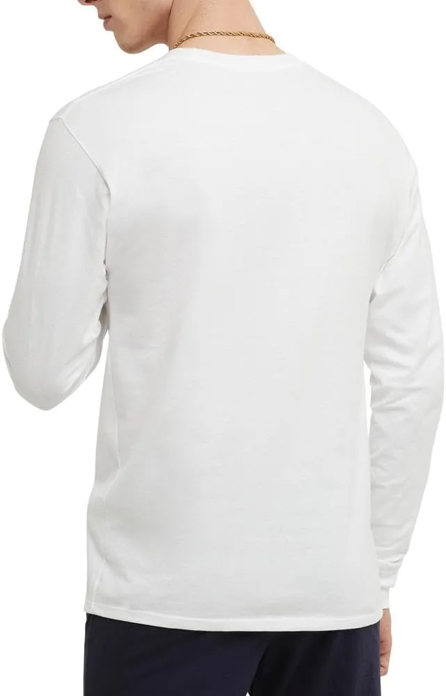 Champion Men's Long Sleeve T-shirt, Classic T-shirt for Men (Reg. Or Big & Tall)