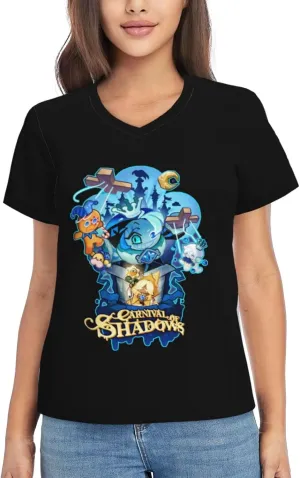 Cookie Run Kingdom T-Shirt, Women's Regular Fit V-Neck Short Sleeved T-Shirt