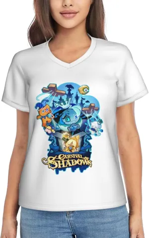 Cookie Run Kingdom T-Shirt, Women's Regular Fit V-Neck Short Sleeved T-Shirt