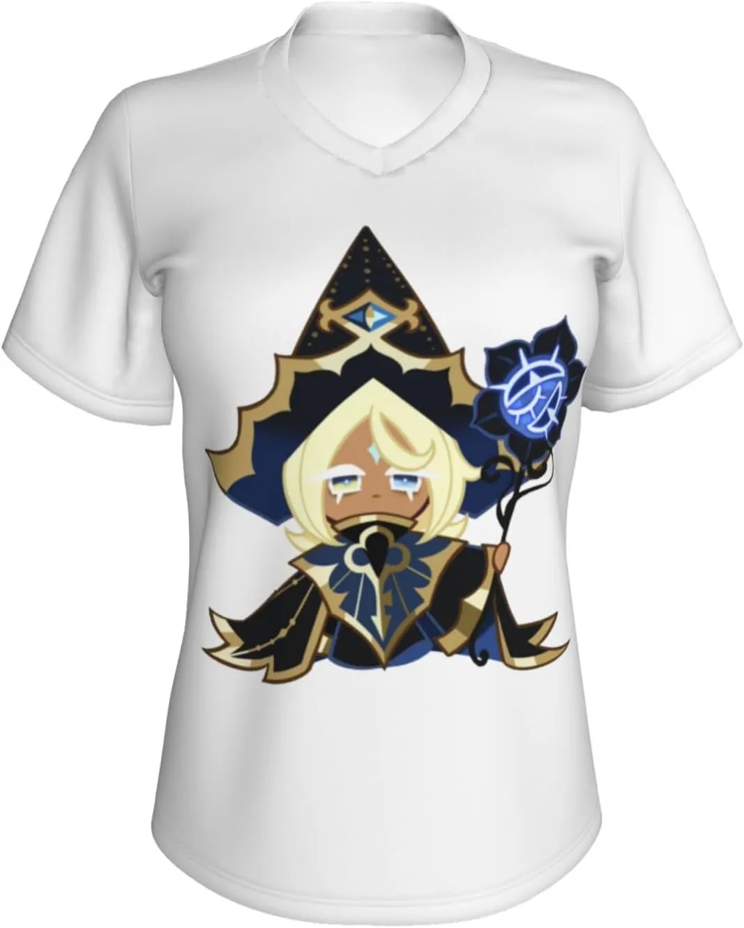 Cookie Run Kingdom T-Shirt, Women's Regular Fit V-Neck Short Sleeved T-Shirt