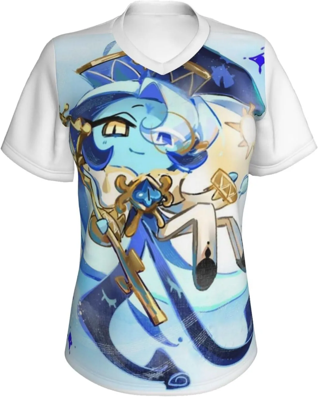 Cookie Run Kingdom T-Shirt, Women's Regular Fit V-Neck Short Sleeved T-Shirt