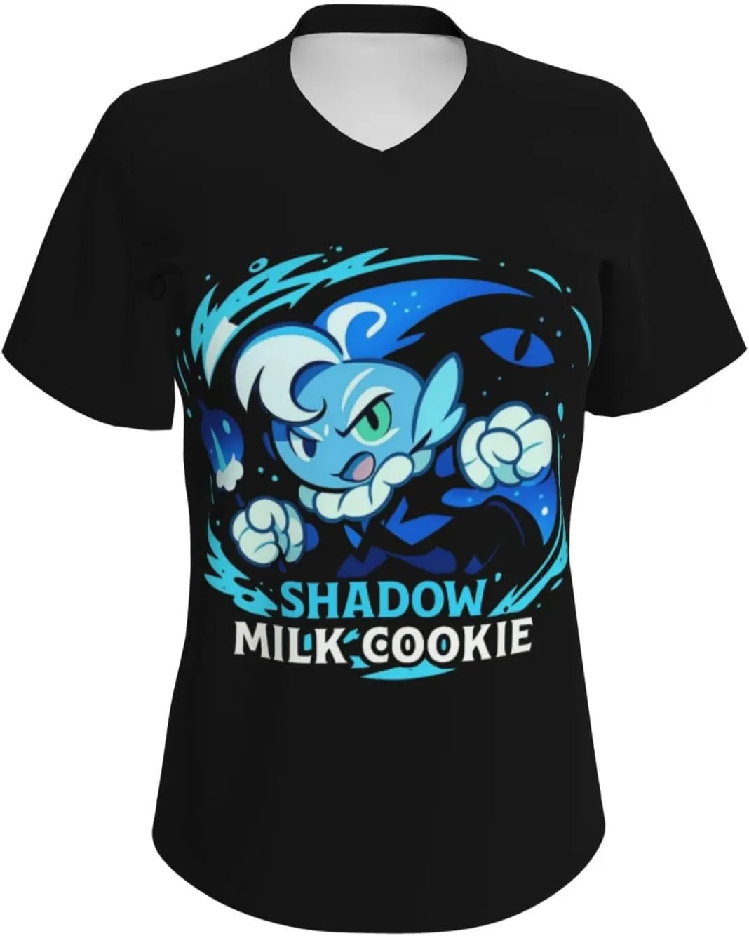Cookie Run Kingdom T-Shirt, Women's Regular Fit V-Neck Short Sleeved T-Shirt