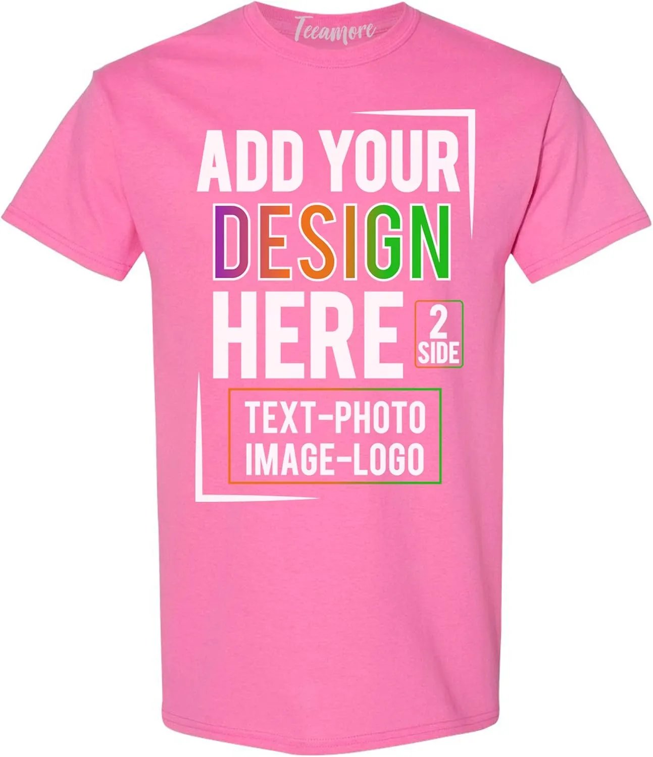 Custom T Shirt Men Women Add Your Own Design Picture Photo Text Front Back Side T-Shirt