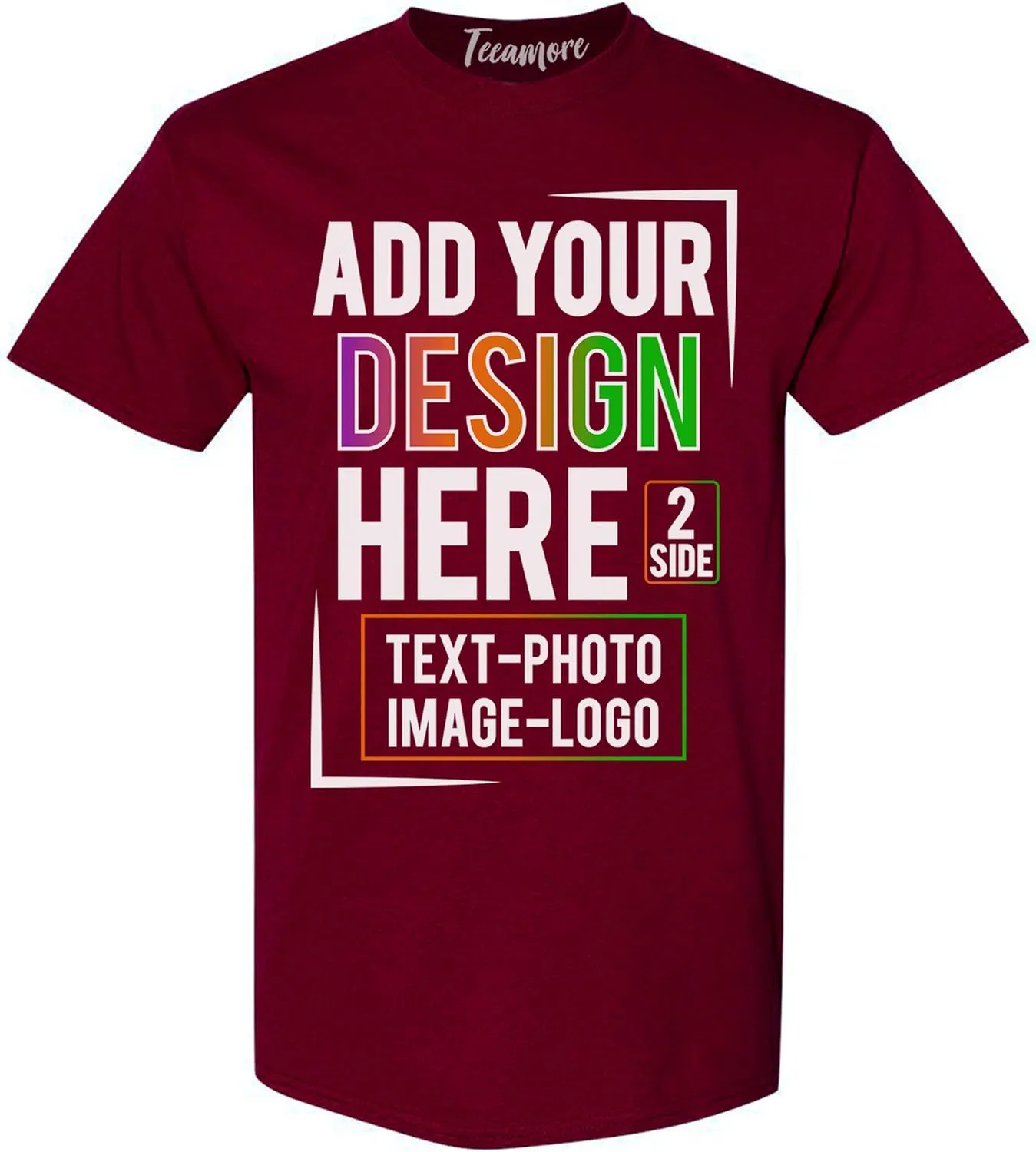 Custom T Shirt Men Women Add Your Own Design Picture Photo Text Front Back Side T-Shirt