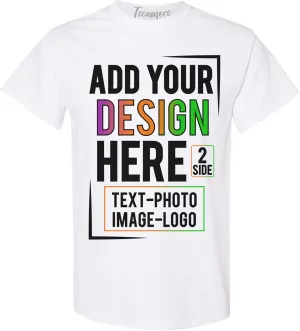 Custom T Shirt Men Women Add Your Own Design Picture Photo Text Front Back Side T-Shirt