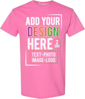 Custom T Shirt Men Women Add Your Own Design Picture Photo Text Front Back Side T-Shirt