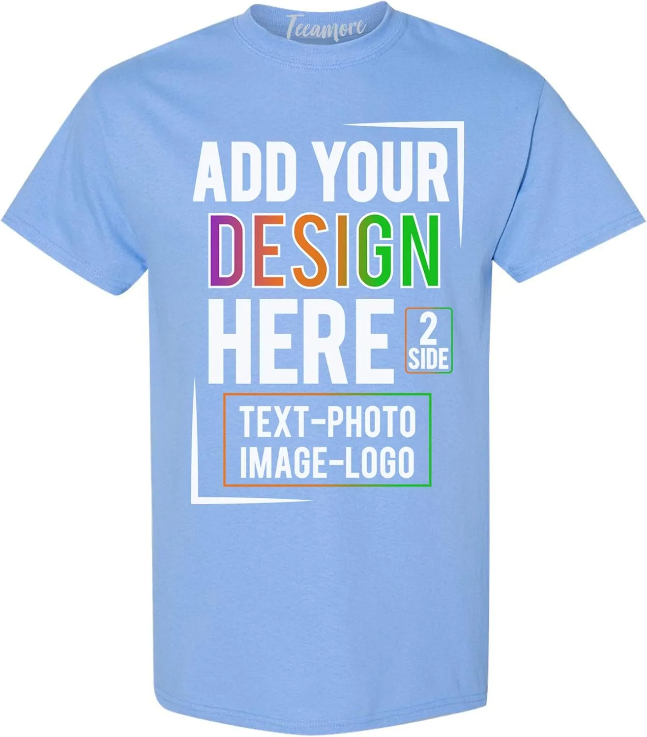 Custom T Shirt Men Women Add Your Own Design Picture Photo Text Front Back Side T-Shirt
