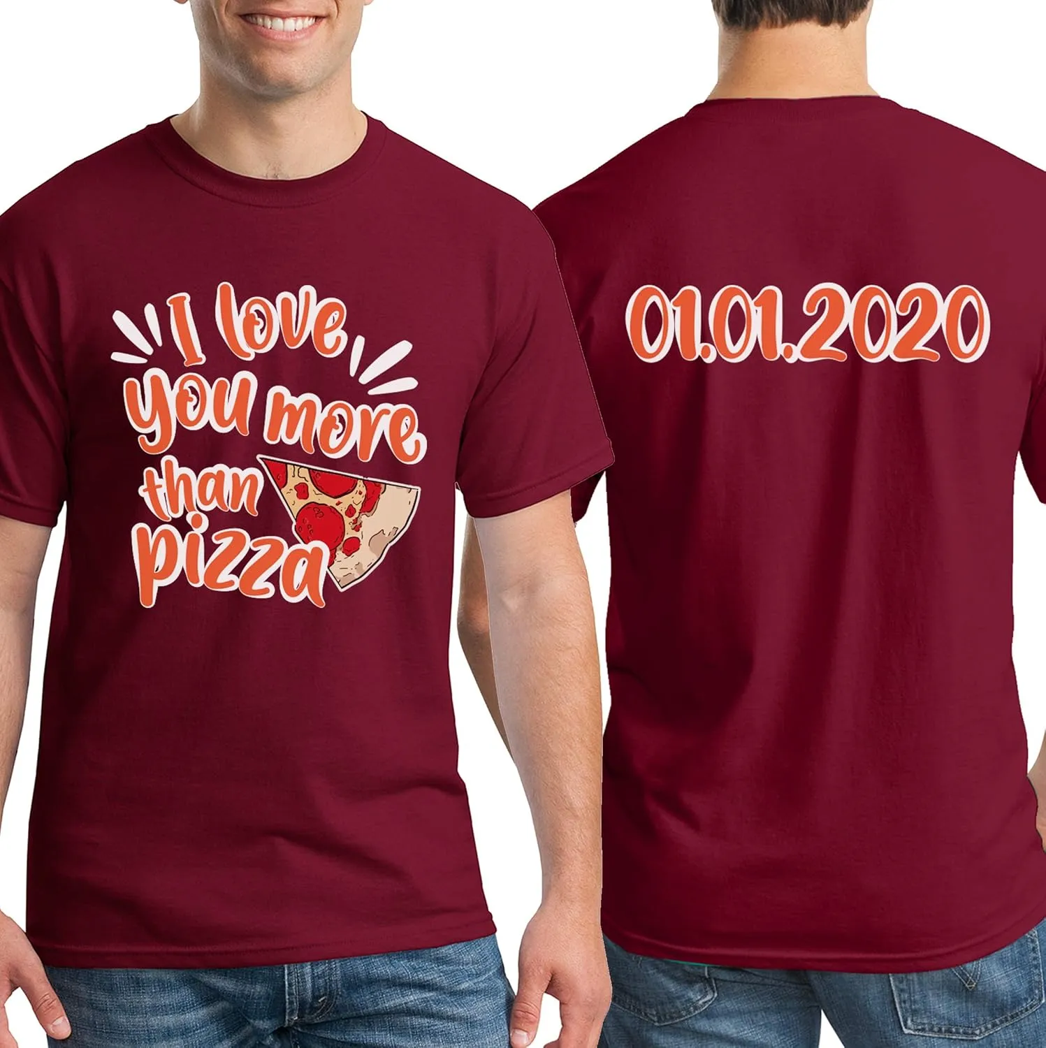 Custom T Shirt Men Women Add Your Own Design Picture Photo Text Front Back Side T-Shirt