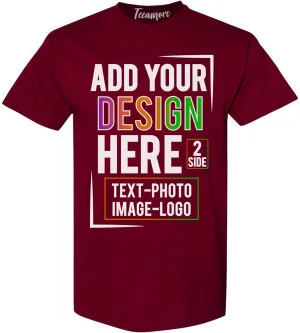 Custom T Shirt Men Women Add Your Own Design Picture Photo Text Front Back Side T-Shirt