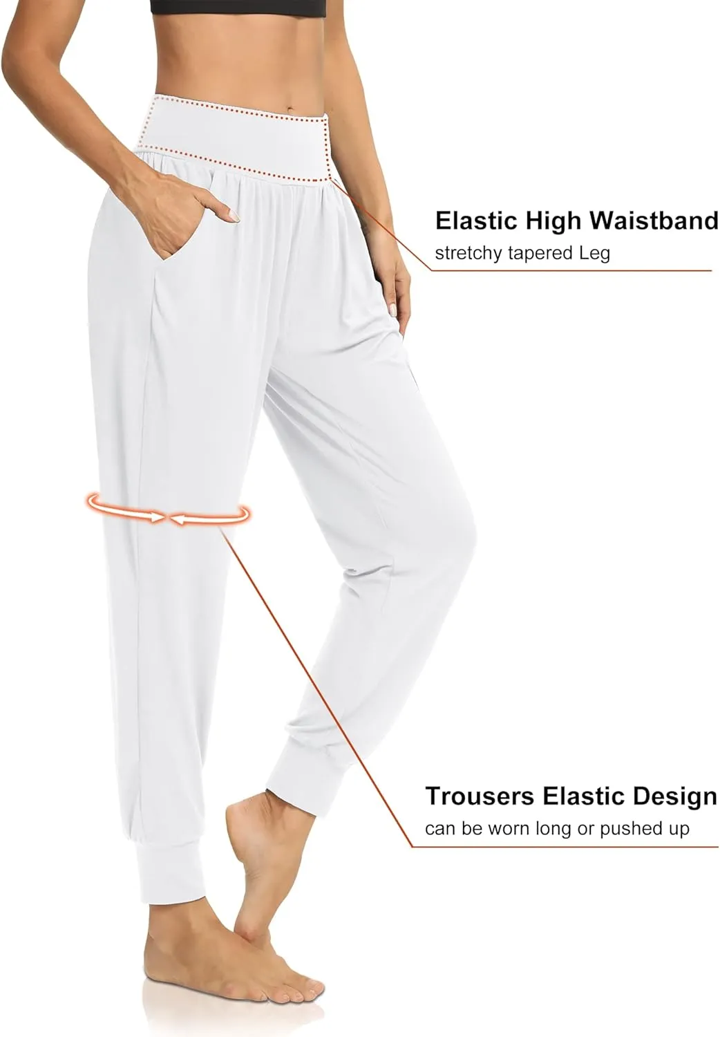 DIBAOLONG Womens Yoga Joggers Loose Workout Sweat Pants Comfy Lounge Pants with Pockets