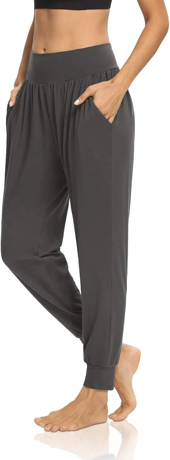 DIBAOLONG Womens Yoga Joggers Loose Workout Sweat Pants Comfy Lounge Pants with Pockets
