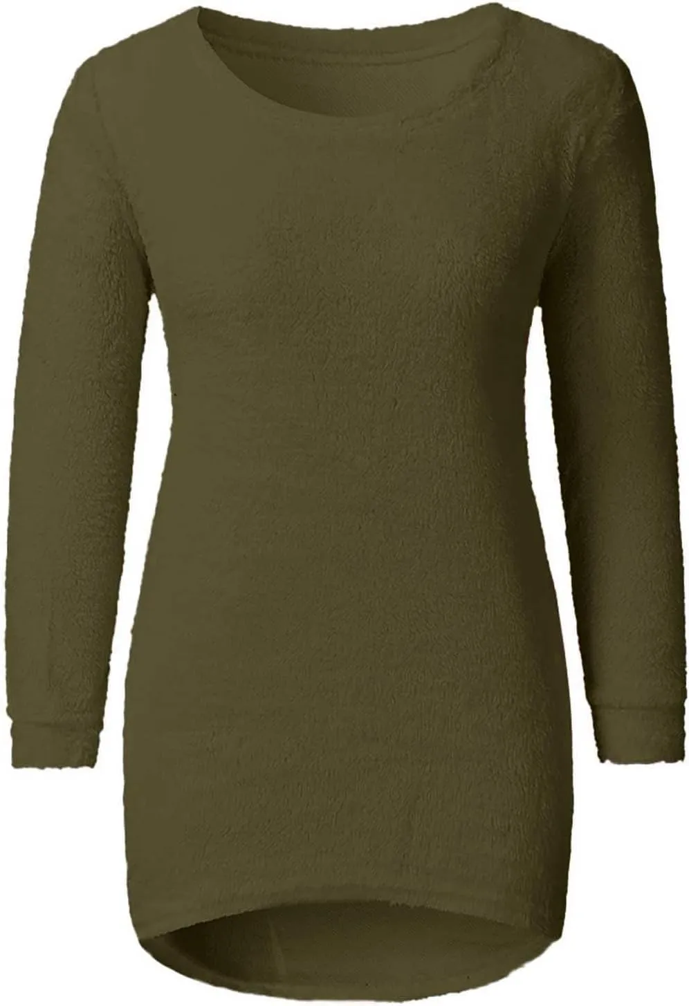 Fluffy Fuzzy Sweater for Women Casual Crewneck Loose Long Sleeve Pullover Tops Winter Warm Baggy Jumper Sweaters