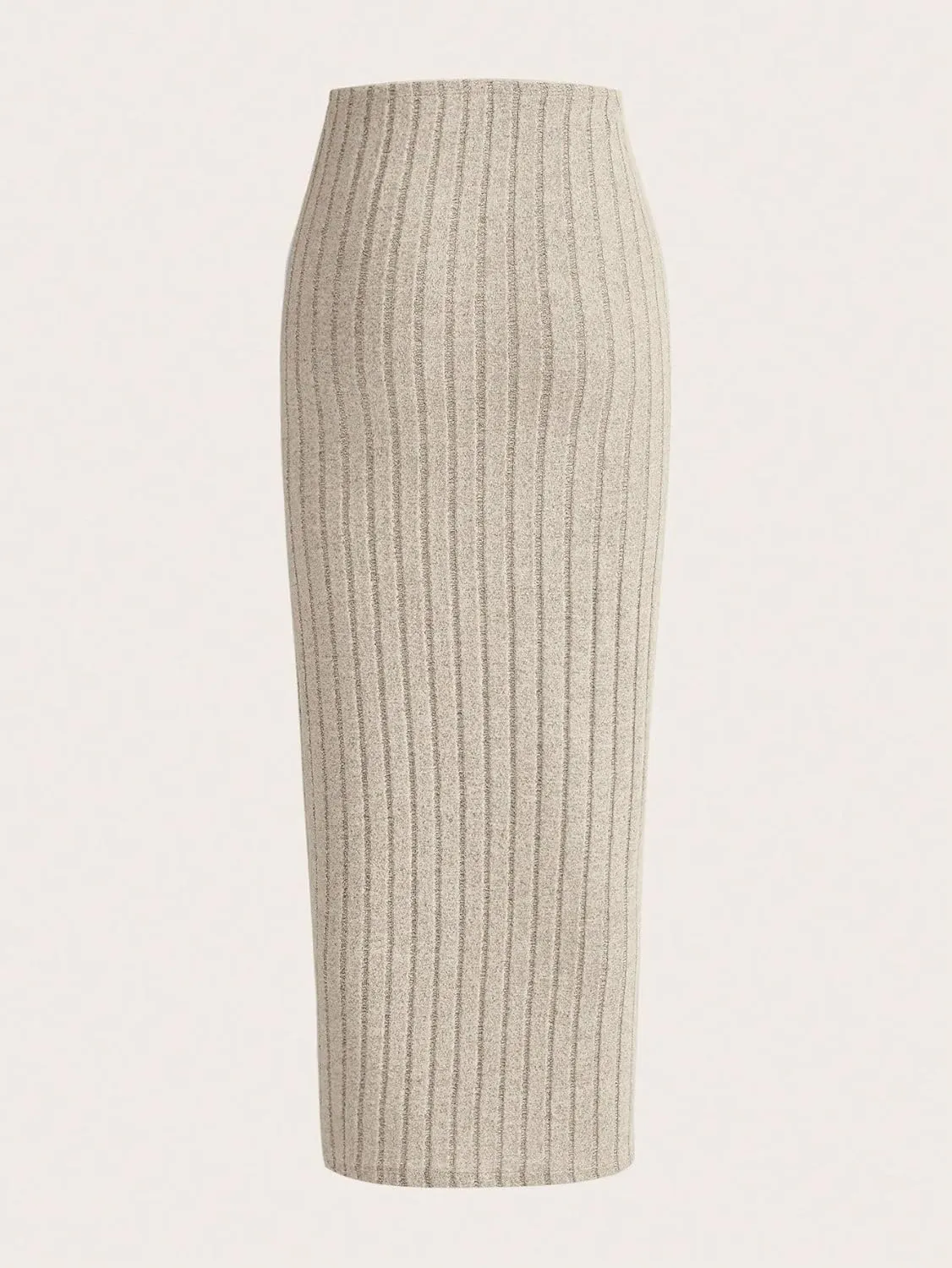GORGLITTER Women's Ribbed Knit Bodycon Maxi Skirt High Waisted Fall Pencil Long Skirts