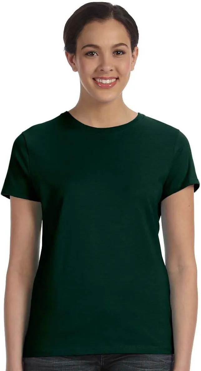 Hanes Women's Perfect-T Short-Sleeve T-Shirt, Womens Crewneck T-Shirt, Womens Short-Sleeve Cotton Tee