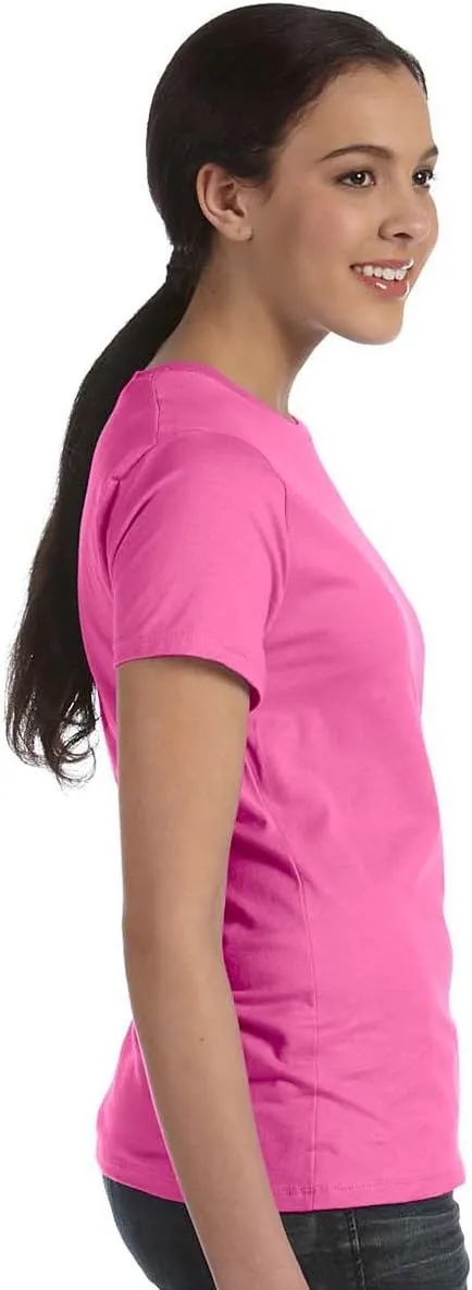 Hanes Women's Perfect-T Short-Sleeve T-Shirt, Womens Crewneck T-Shirt, Womens Short-Sleeve Cotton Tee