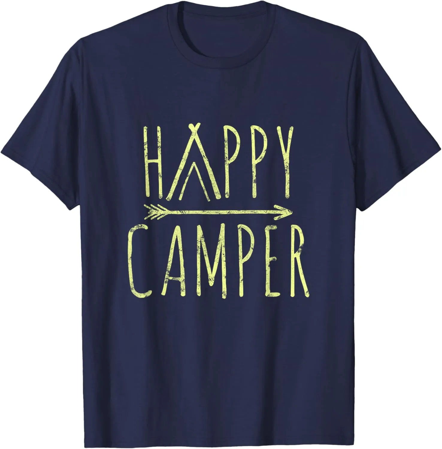 Happy Camper Camping T-Shirt | Camp Tee For Men Women & Kids T-Shirt