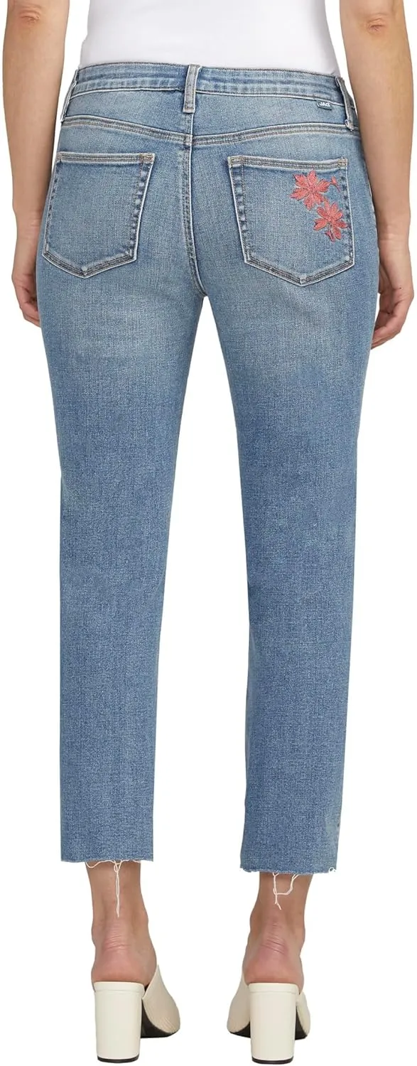 JAG Jeans Women's Ruby Mid Rise Straight Cropped Jeans
