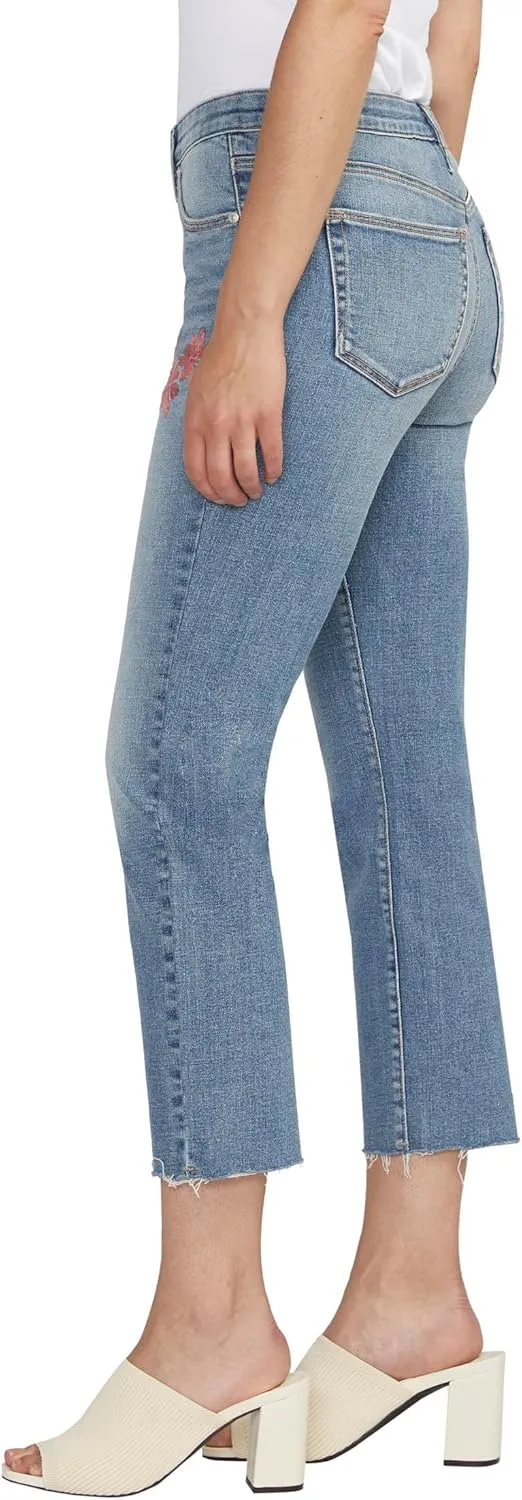 JAG Jeans Women's Ruby Mid Rise Straight Cropped Jeans