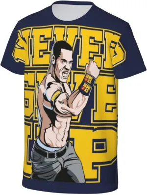 John Wrestler Cena T-Shirt Teen Boy Girl 3D Printing Short-Sleeved T-Shirt Fashion Youth Shirt