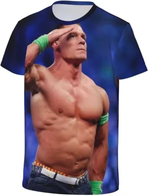 John Wrestler Cena T-Shirt Teen Boy Girl 3D Printing Short-Sleeved T-Shirt Fashion Youth Shirt