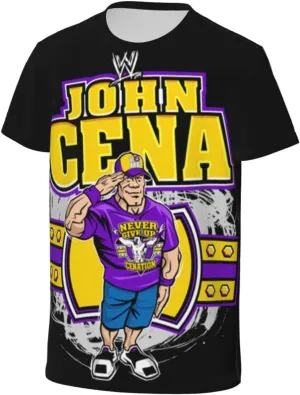 John Wrestler Cena T-Shirt Teen Boy Girl 3D Printing Short-Sleeved T-Shirt Fashion Youth Shirt
