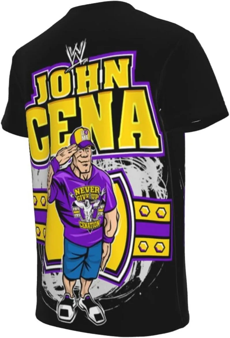 John Wrestler Cena T-Shirt Teen Boy Girl 3D Printing Short-Sleeved T-Shirt Fashion Youth Shirt