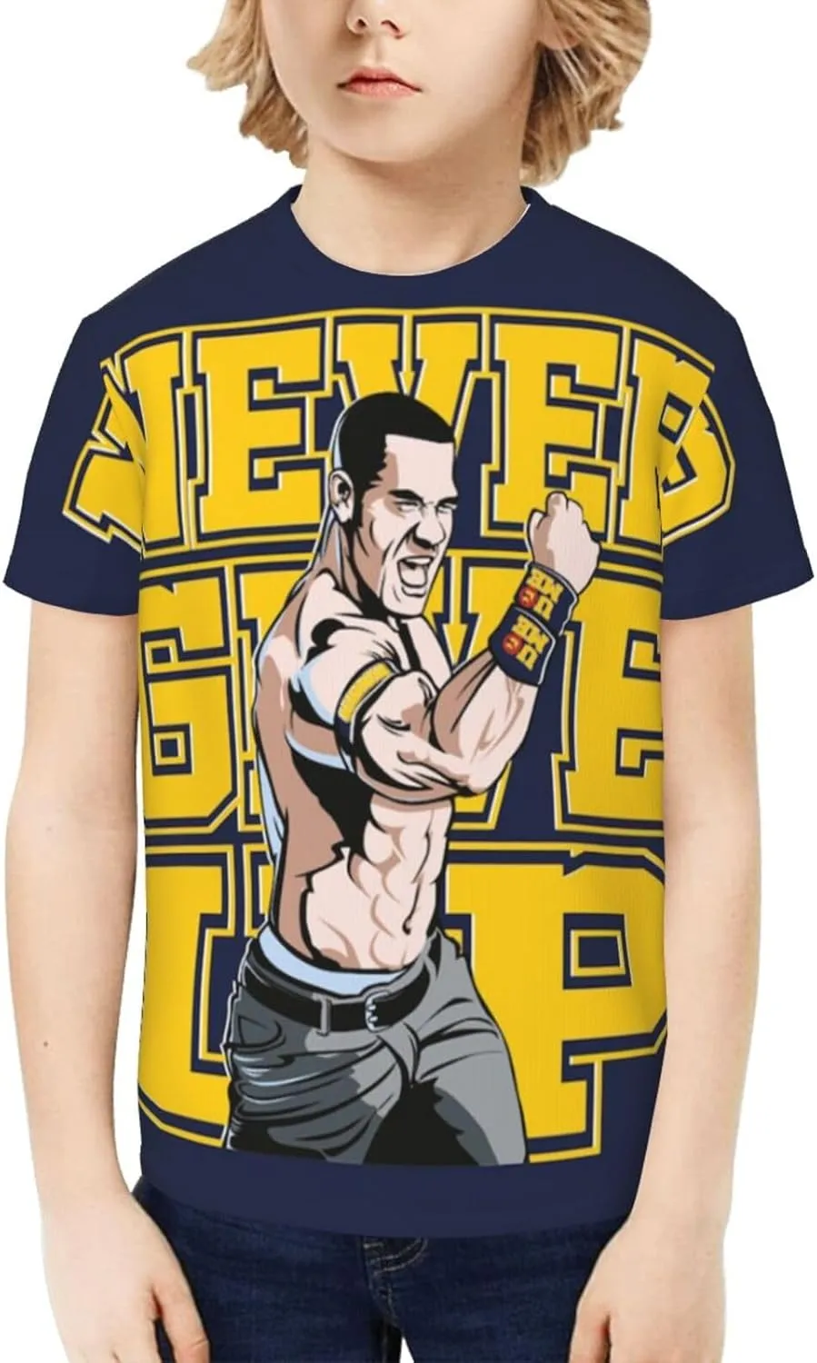 John Wrestler Cena T-Shirt Teen Boy Girl 3D Printing Short-Sleeved T-Shirt Fashion Youth Shirt