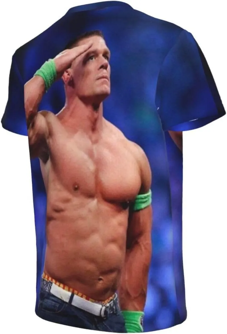 John Wrestler Cena T-Shirt Teen Boy Girl 3D Printing Short-Sleeved T-Shirt Fashion Youth Shirt