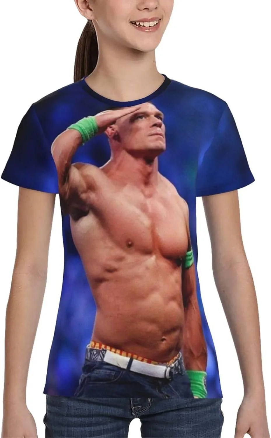 John Wrestler Cena T-Shirt Teen Boy Girl 3D Printing Short-Sleeved T-Shirt Fashion Youth Shirt