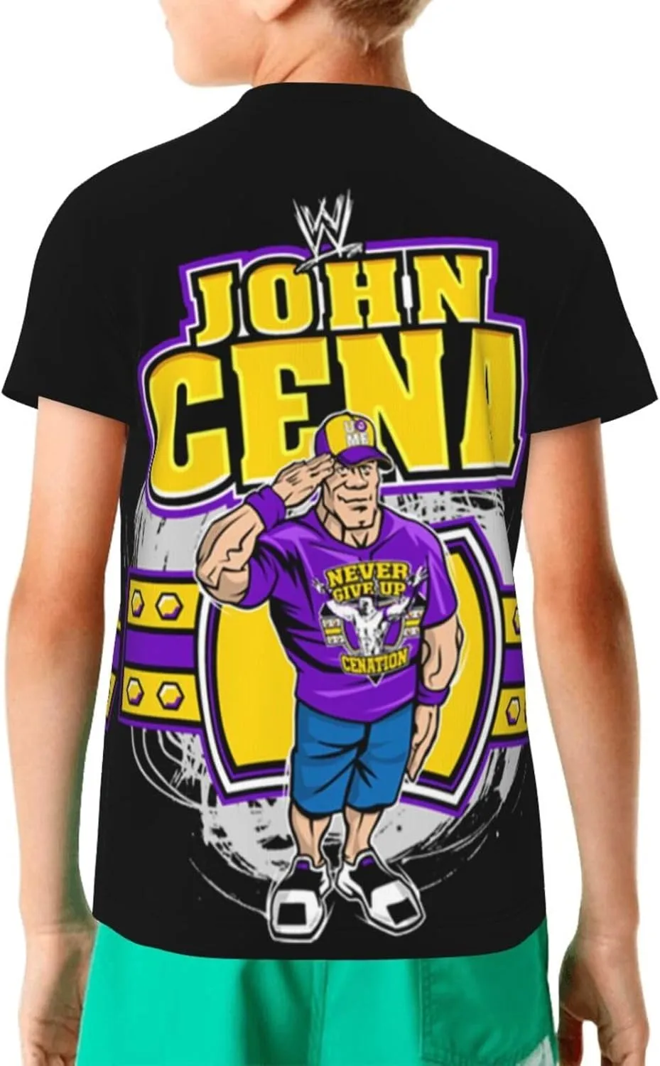 John Wrestler Cena T-Shirt Teen Boy Girl 3D Printing Short-Sleeved T-Shirt Fashion Youth Shirt