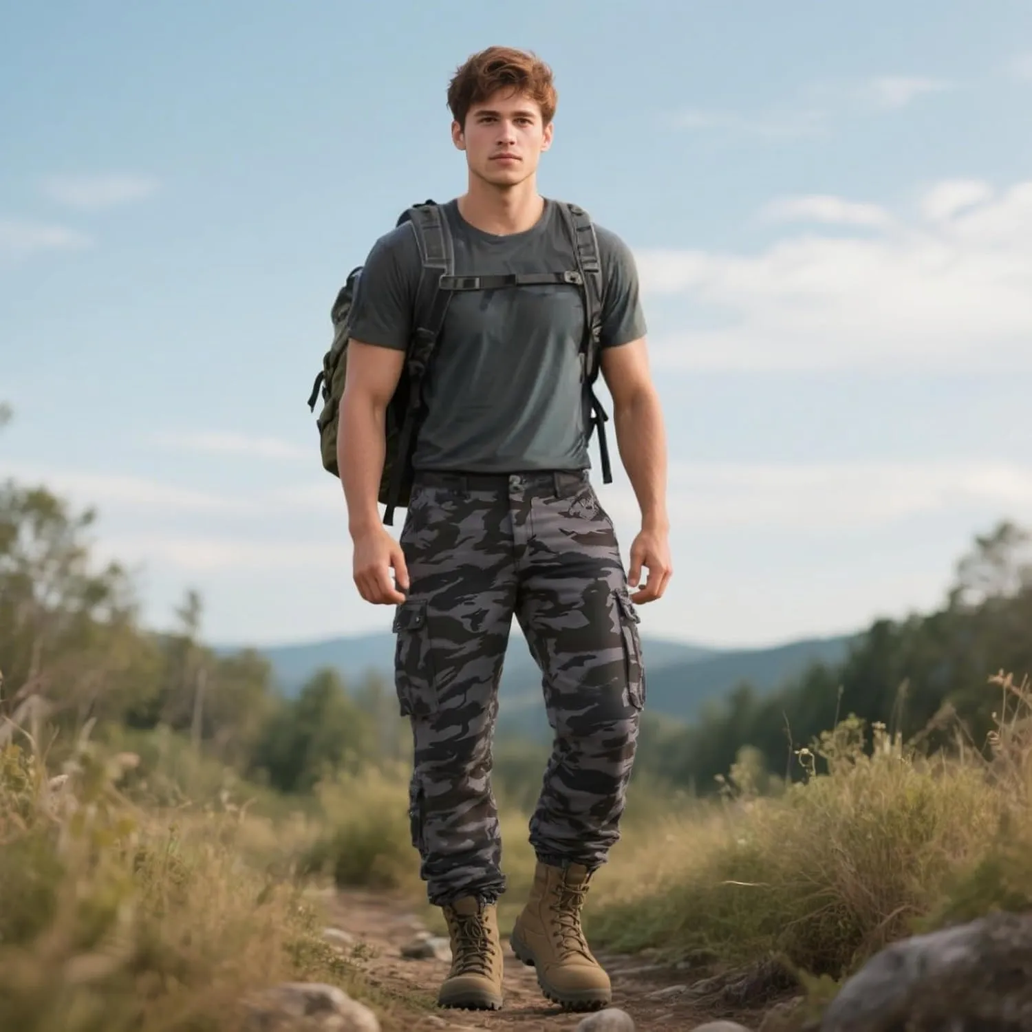 Men's Camouflage Sweat Trailcrest Pants Tactical Apparel Cargo Pant Sports Style