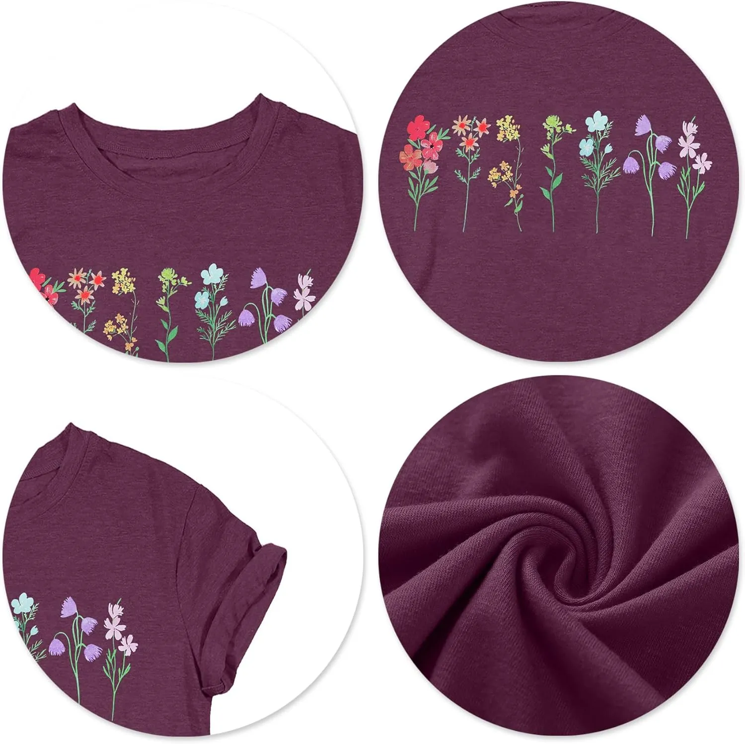 Pride T Shirt for Women Wildflowers Rainbow Shirt Floral LGBTQ T-Shirt Vintage Flowers Graphic Tees Tops