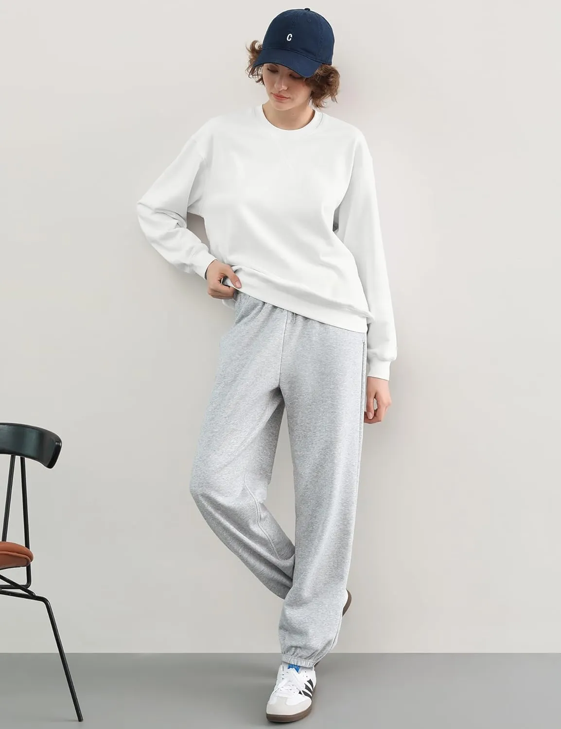 PUMIEY Women's Sweatpants High Waisted Baggy Sweat Pants Workout Casual Joggers Pants Airy Collection