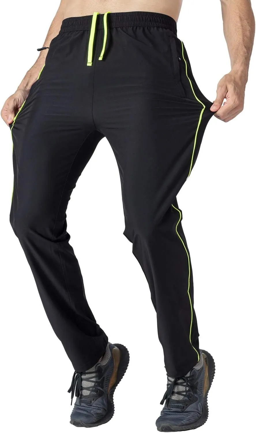 Rdruko Men's Casual Pants Lightweight Quick Dry Hiking Running Workout Outdoor Sports Sweat Pants