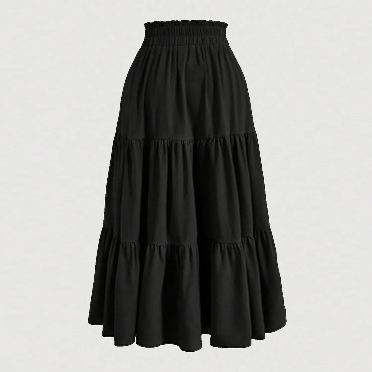 Skirts for Women Summer Flowy Tiered Elastic High Waisted Vacation Skirt A-Line Swing Long Floral Midi Skirts
