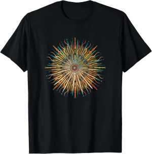 Sun Mandala T-Shirt - Geometric Abstract Starburst T-Shirt