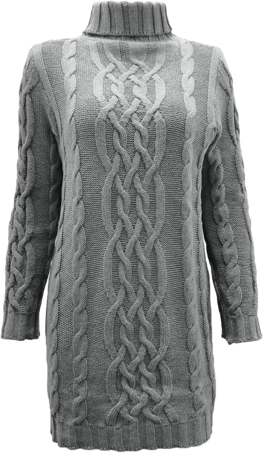 Sweater Dress for Women Oversized Crewneck Long Sleeve Mini Dress Solid Chunky Knit Sweater 2024 Fall Winter Pullover