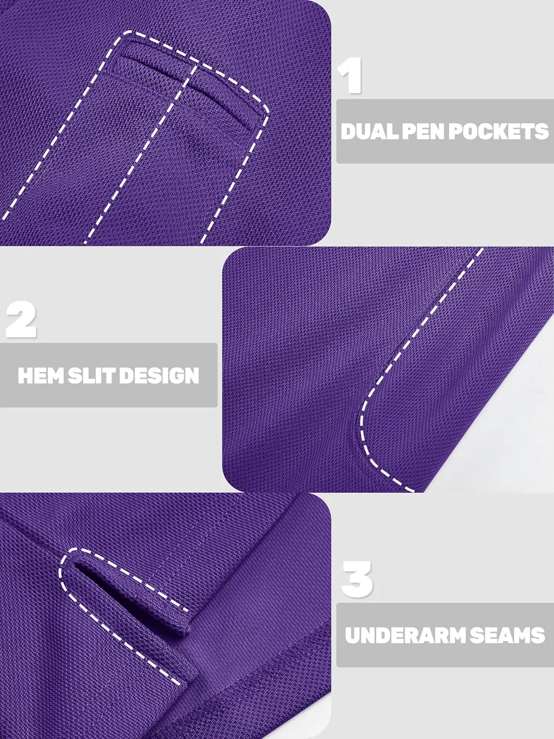TACVASEN Men's Polo Shirts Long Sleeve Quick Dry Shirt Performance Tactical Shirts Golf Shirt Casual Outdoor Work Shirt