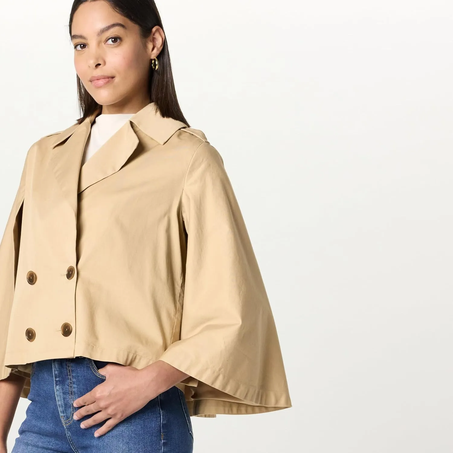 The Drop Women's Standard Hayes Cropped Trench